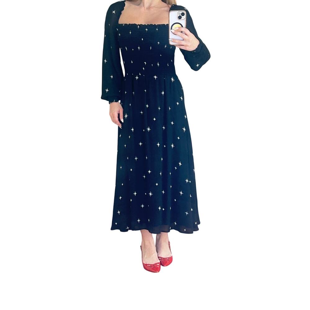 Reformation Rowan Midi Dress in Constellation Print - Small